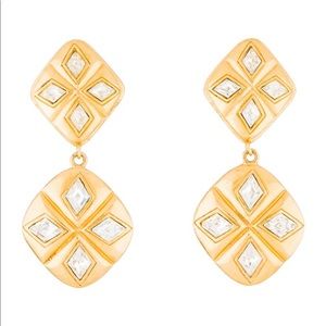 Chanel Vintage Drop Crystal Earrings